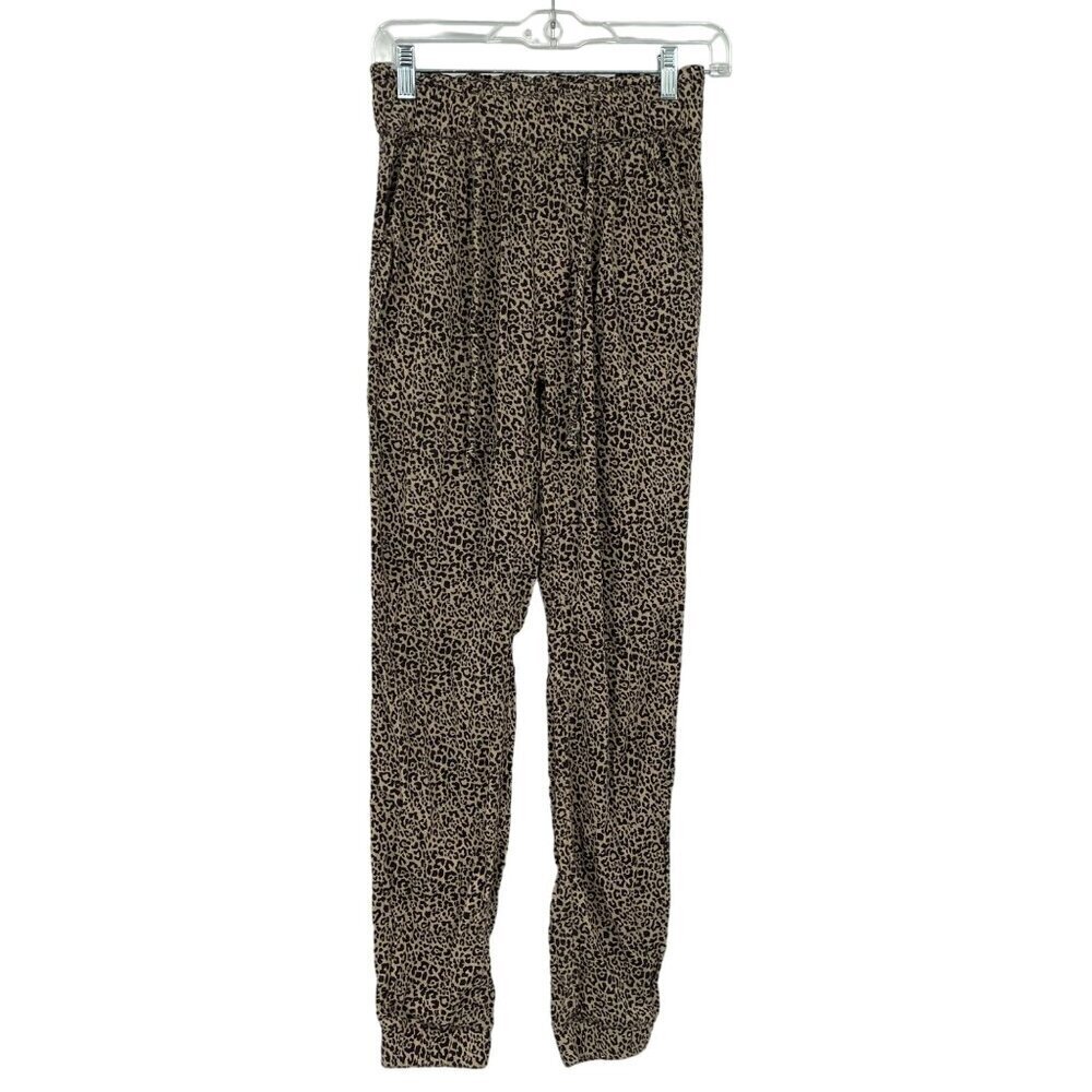 Hollister Ultra High Rise Leopard Print Jogger Pants Women's XS Comfort